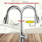 Brushed Nickel Kitchen Faucet Sink Mixer Faucet Pull Down Sprayer Single Handle