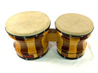 Vintage Dixon Wood   Skin Leather Bongo Drums  Great Shape And Condition Nice