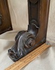 Large Pair Victorian Carved Hardwood Architectural Console Corbels C1880