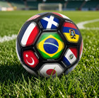 Icon Sports 2026 World Cup Country Flags Soccer Ball Black Size 4 Size 5 New