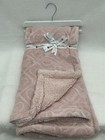 Dream Kids Girls Pink Sherpa Embossed Heart Baby Blanket Lovey Security Dk New
