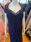 Montage By Mon Cheri Navy Blue Lace Evening Gown Size 24w