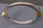 Taxco Mexico Sterling Silver 925 Solid Oval eye Bangle Bracelet  grp  18 