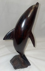 Ironwood Large Dolphin H10   Hand Carved Figurine Sculpture Upright Vtg 80s