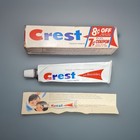 Vtg 1961 Crest Toothpaste Economy Sz 5 Oz Box   Tube 8c Off   7c Coupon Nos