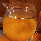Vintage Mcm Orange Blendo Brandy Cocktail Snifter Pitcher   3 Roly Poly Glasses