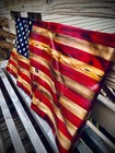 Rustic   American Handmade   Waving Wood American Flag Patriotic Wall Decor Gift