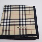 Vintage Burberry Japan Nova Check Pocket Square 100  Cotton Size 19  X 19 