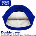 Wool Fisherman Beanie For Men Women Short Style Warm Winter Knit Watch Cap