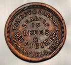 Civil War Token Store Card Tansey   Ballard Plainfield Indian Drugs   Medicines 
