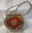 Native American Iroquois Indian Beaded Whimsical Purse Heavy Ornate Vintage