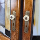 Stained Glass Cabinet Doors Pair Multi-color With Tulip Rustic Farmhouse Pair