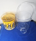 Vintage Acrylic 1970s Ice Bucket With Lid   Handle  Waiter Wine Grapes