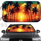 Car Windshield Sun Shade  Foldable Windshield Cover Sunshade Front Prints