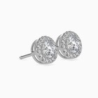 Diamond Earrings 1 32 Ct Lab Grown Vs1 Ef Round Cut Igi Certified 14k White Gold