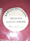 Vintage Harley-davidson Leather Bandana   98034-87v