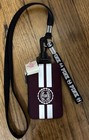 New Wtags Victoria s Secret Pink Lanyard Id Credit Card Holder Burgundy Wallet