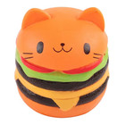 Jumbo Cat Face Burger Squishy Simulated Bread Pu Scented Soft Slow Rising Squeez
