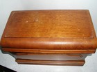 Antique Domestic Brand Sewing Machine Cover Lid Box 17   x11   x11   high Wood Oak 