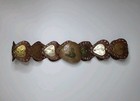 Vintage 1970s Handmade Moroccan Leather Heart Concho Belt     42 