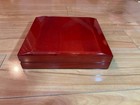 Swarovski A e  Pin Collector Cherry Red Wooden Jewelry Box-rare Limited Edition
