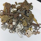 Vintage Antique Key Lot Mixed Barrel Flat Rusty Keys Steampunk Art
