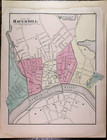 Old 1871 Atlas Map   City Of Newburyport  Massachusetts   Haverhill On Reverse