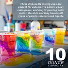 8-ounce  1 2 Pint  Paint   Epoxy Mixing Cup Calibrated Ratios - 100 Cups 12 Lids