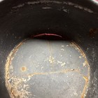 Antique Cast Iron Pot With Wooden Handle Large Heavy 6 Lbs Needs Repair