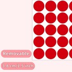 1 5  Round Colored Removable Stickers Labels - Red pack Of 500 1 5 Inch