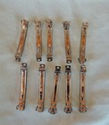 10 Unused Silver Tone Metal Hair Clip Blanks Barrettes To Decorate French Style