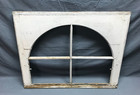 Antique Arched Glass 4 Lite 25x31 Window Sash Old Vtg Shabby White 76-23b