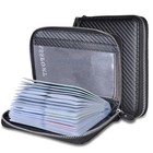 Credit Card Holder Wallet Large Leather Passport Case 42 Card Slots