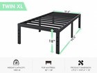 Twin Xl Bed Frames - 18 In Sturdy Platform Bed Frame Twin Xl  Heavy Duty Meta   