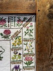 Vintage Framed Embroidered Usa Map Of States   State Flowers 1972 Paragon