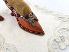 Antique sewing pin Cushions shoe absolutely Perfect And Rare To Find A Pair  