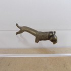 Dogon Bronze Lion Statuette Figure 4  Across Mali Africa