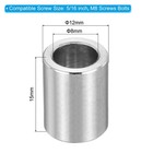 12pcs M8 Stainless Steel Spacers Metal Spacer 8mm Id X 12mm Od X 15mm L