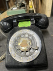Vintage Black Desk Rotary Dial Telephone Itt