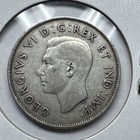 1944 Canada 50 Cents     George Vi     80  Silver     Wwii Era Half Dollar