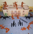 Vintage Davy Crocket 82 Piece Remember The Alamo Fort Play Set By Marx