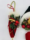 Lot Of 3 Vintage Christmas Tree Ornaments Cat Lover