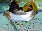Old Solid Coin Silver Dish Bowl Hand Hammered Cherub Hooves Sterling Italian 800