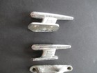 Lot Of 3 Vintage Chrome Boat Cleat Classic Fiberglass 1960 s 1970 s    A14