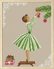 Cross Stitch 2-pc Set Printed Pattern Christmas Charm Collection Dmc Needlework