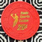 Dania Jai Alai 25c  0 25 Dania Beach  Florida Gaming Poker Casino Chip V67