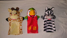 Melissa   Doug Hand Puppets Lot Of 6 Zoo Animals Monkey Elephant Parrot Tiger