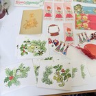 Lot Of Vintage Christmas Greeting Cards Gift Tags Stickers Ephemera 100 