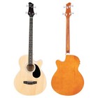     free Shipping     acoustic-electric Bass Guitar  case bag  strap  cable 
