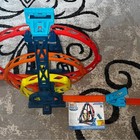 Hot Wheels Track Builder Unlimited Triple Loop Kit Stunt Set Blue Base Complete